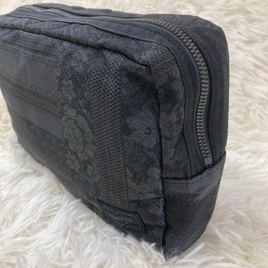 【極美品】PORTER ポーター VERVE ヴァーヴ ポーチ ブラック 総柄
