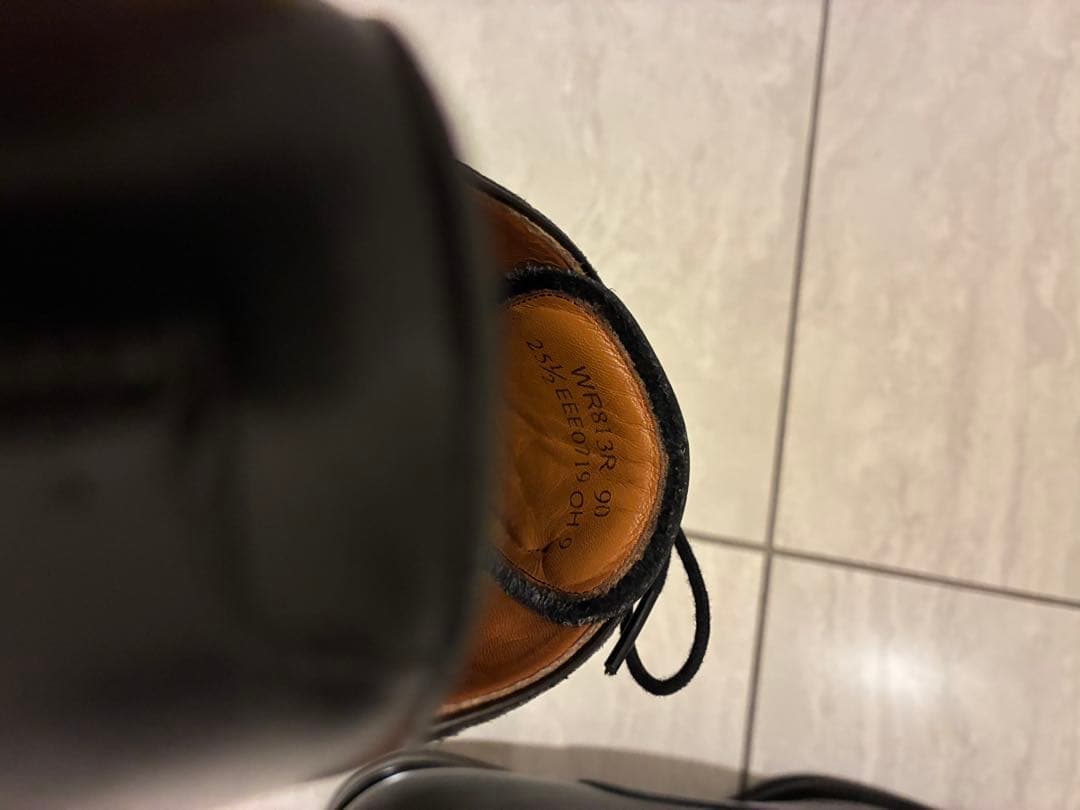 アシックスRunwalk ブラック ストレートチップ 革靴