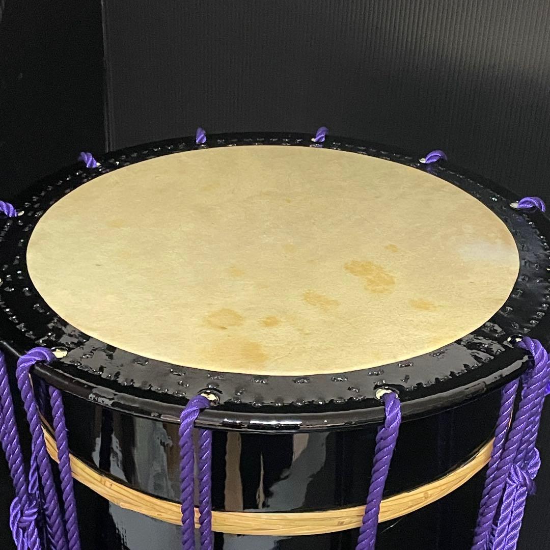 美品 和太鼓 桶胴太鼓 三浦太鼓 彌市 1尺5寸 46cm 長胴 宮太鼓 ケース