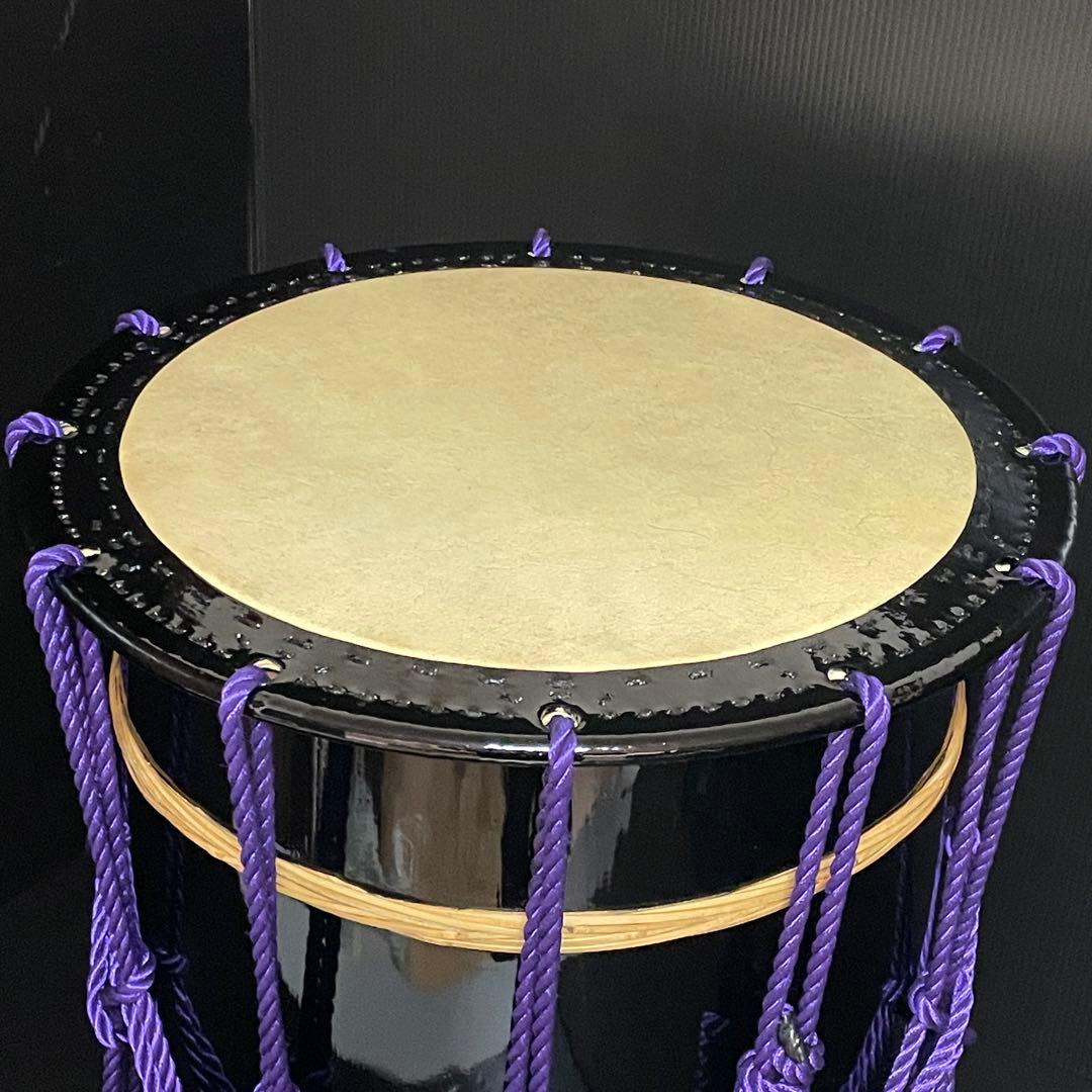 美品 和太鼓 桶胴太鼓 三浦太鼓 彌市 1尺5寸 46cm 長胴 宮太鼓 ケース