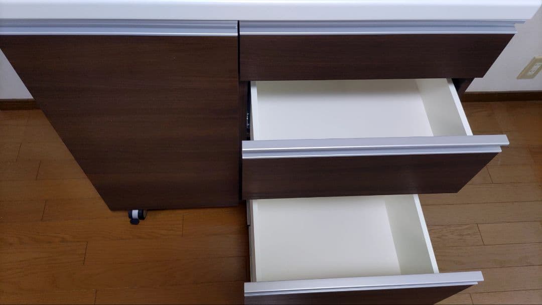 【美品】キャスター付きカウンターワゴン　幅90cm