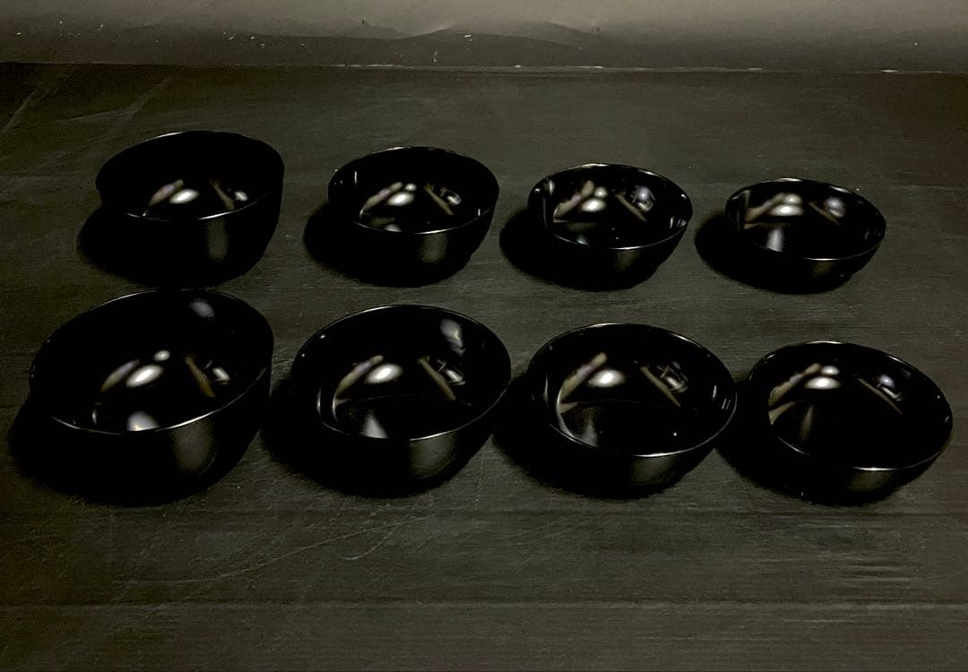 割引‼️【美品】「輪島塗」 輪島塗 四つ椀 煮物椀 揃い 2組 共箱 (26E)