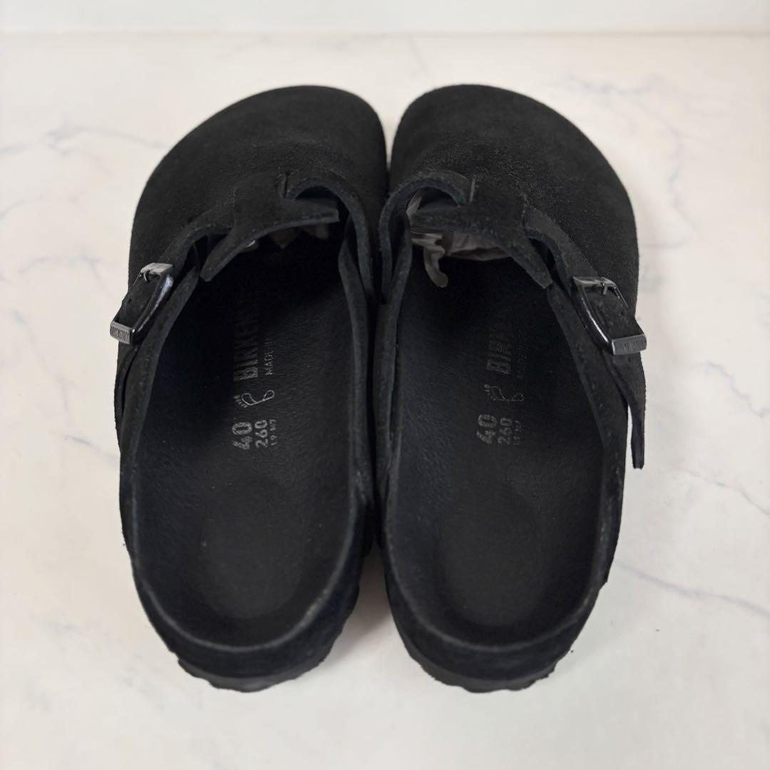 美品 ビルケンシュトック 40 ビームス別注 ボストン サンダル オールブラック