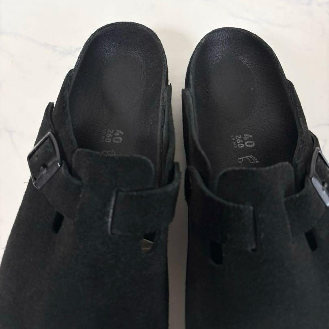 美品 ビルケンシュトック 40 ビームス別注 ボストン サンダル オールブラック