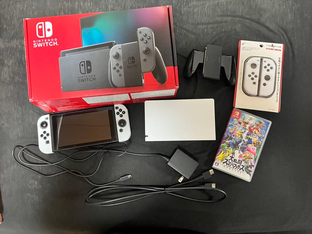 r*i様 Nintendo Switch グレー 本体と付属品 スマッシュブラザ