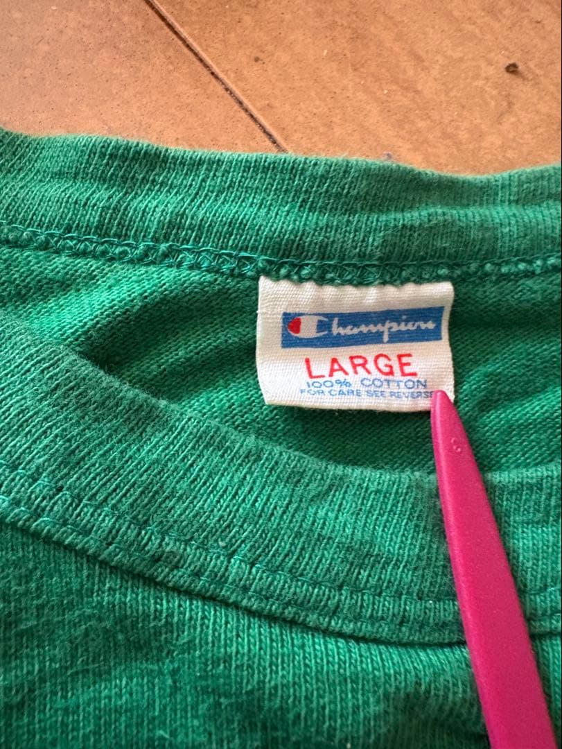 デッドストックvintage アメリカ製　チャンピオン　フットボールt バータグ