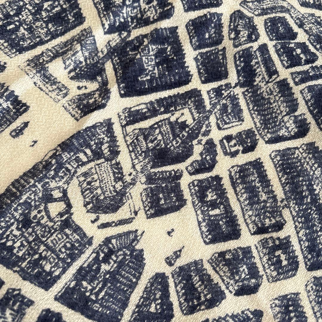 manipuri ウール&シルク　大判ストール　マニプリ　ハンブルク　古地図