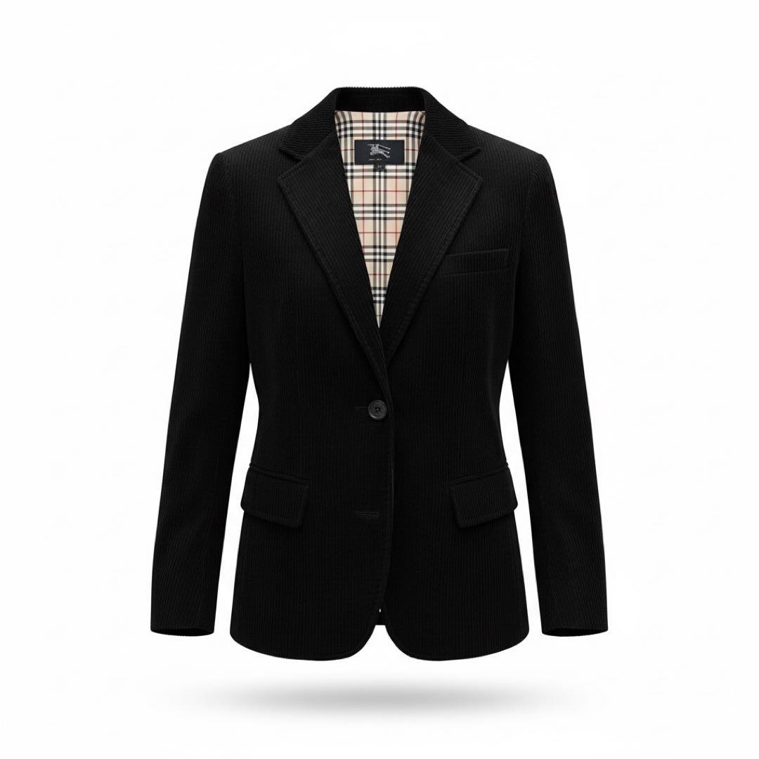 美品✨バーバリーロンドン コーデュロイジャケット チェック 40