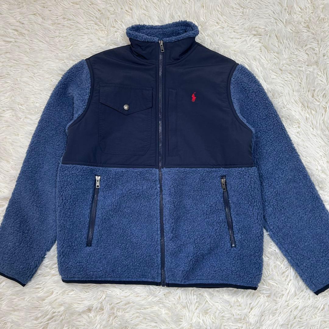 現行QR♪ポロラルフローレン ハイブリッドフリースジャケット ボアジャケット