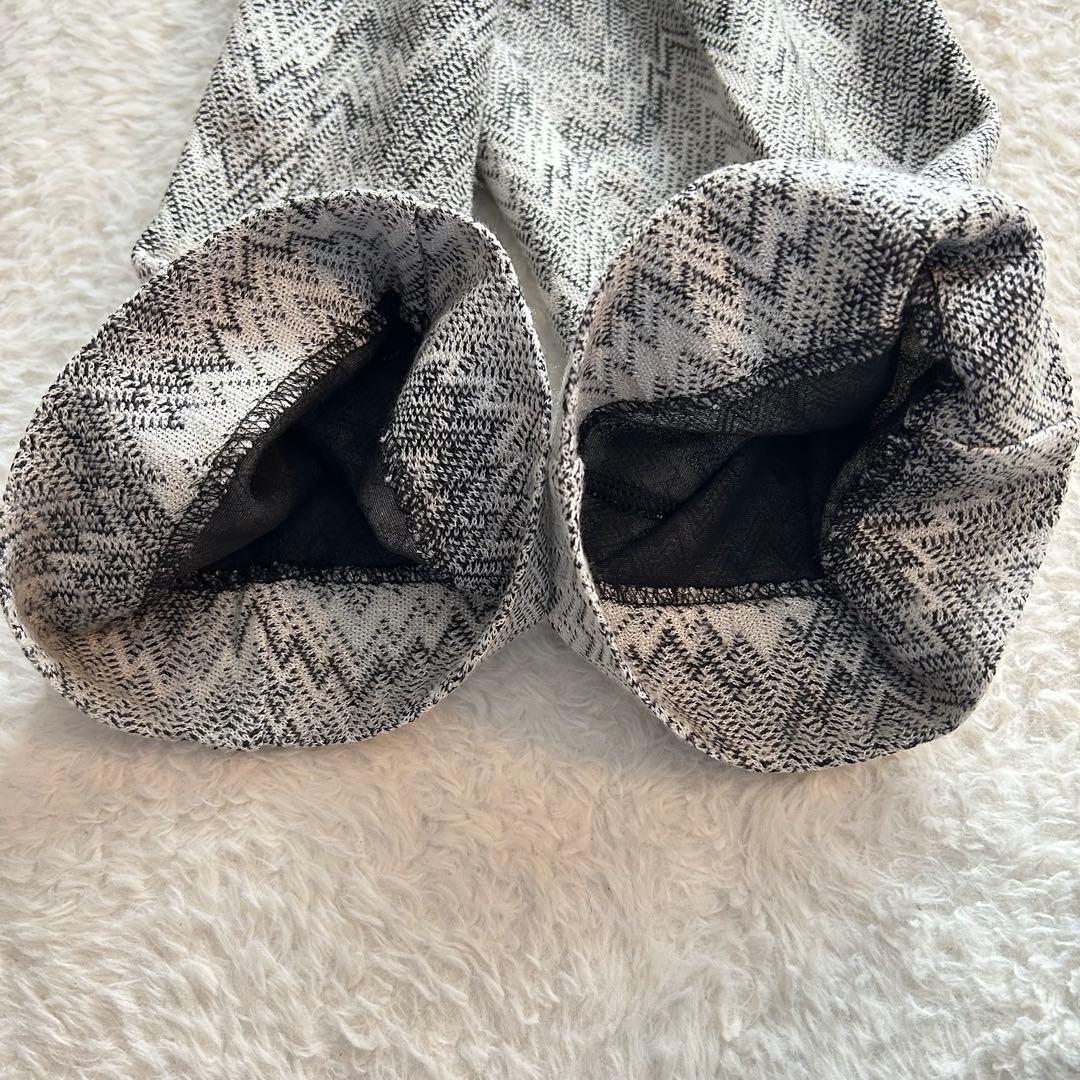 【美品】ミッソーニ ジグザグ ニットパンツ 42サイズ 白黒 レーヨン 毛