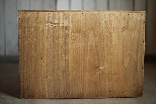 古い小ぶりな木製の引き出し　2段　小引き出し　タンス　書類棚　古家具