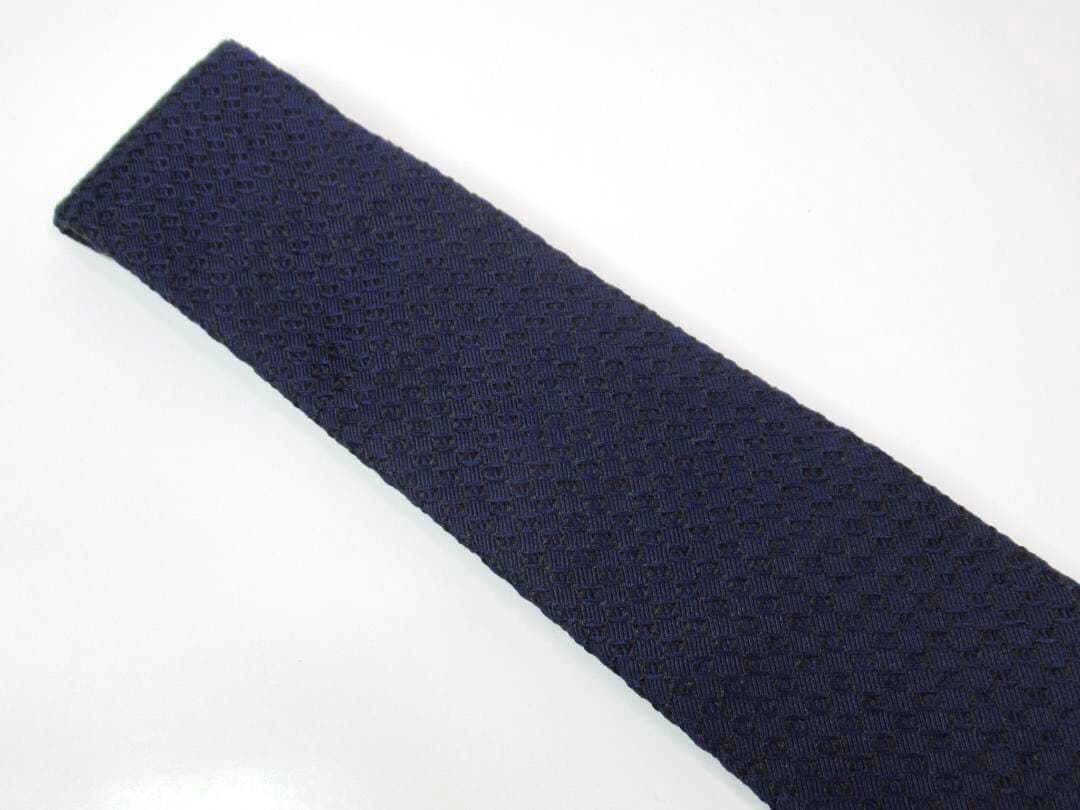 TURNBULL&ASSER ネクタイ ジオメトリック ネイビー 美品 シルク