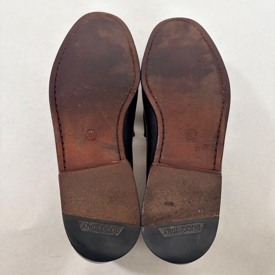 GUCCIグッチ ホースビットローファー 39.5 本革 ブラック