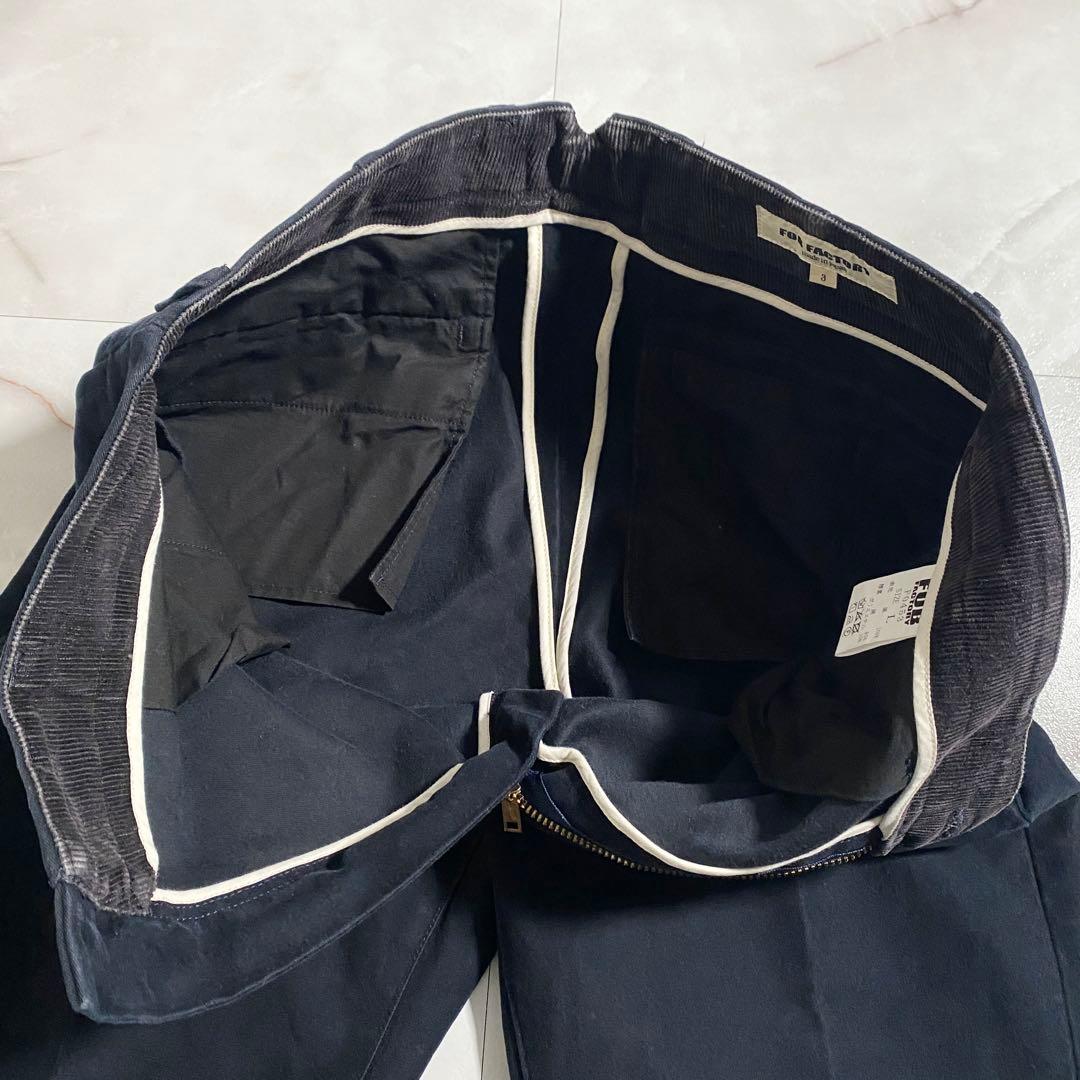 A18613 FOBファクトリー モールスキントラウザーズパンツ 紺 3