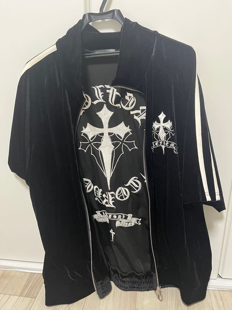 REFLEM レフレム ベロア 十字架 クロス ライン ジャージ セットアップ