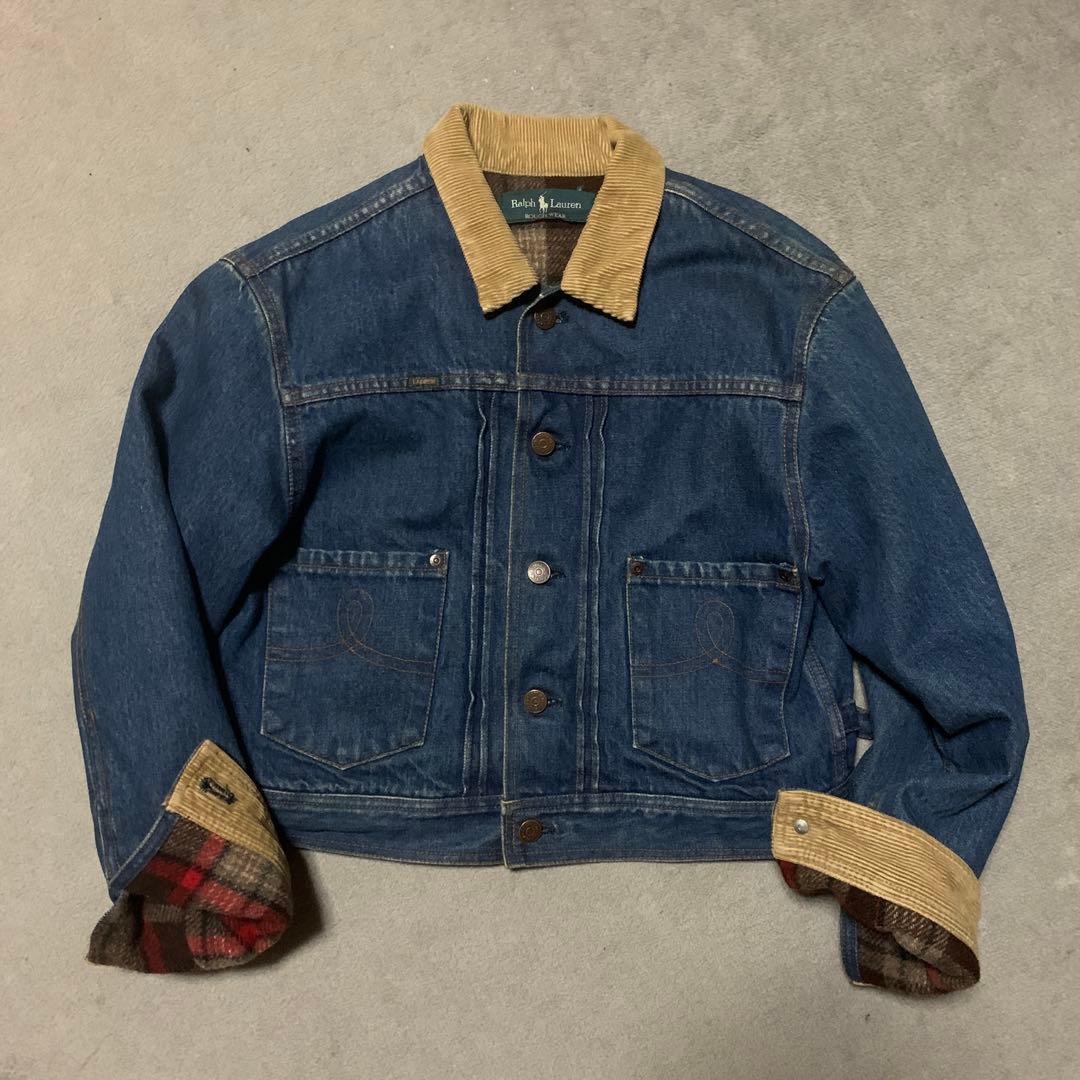 超希少 80' Ralph Lauren デニムジャケット コーデュロイ襟