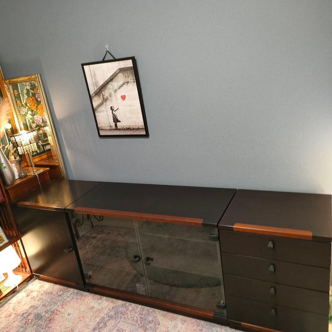 【SONYヴィンテージ】ミッドセンチュリーガラスキャビネット