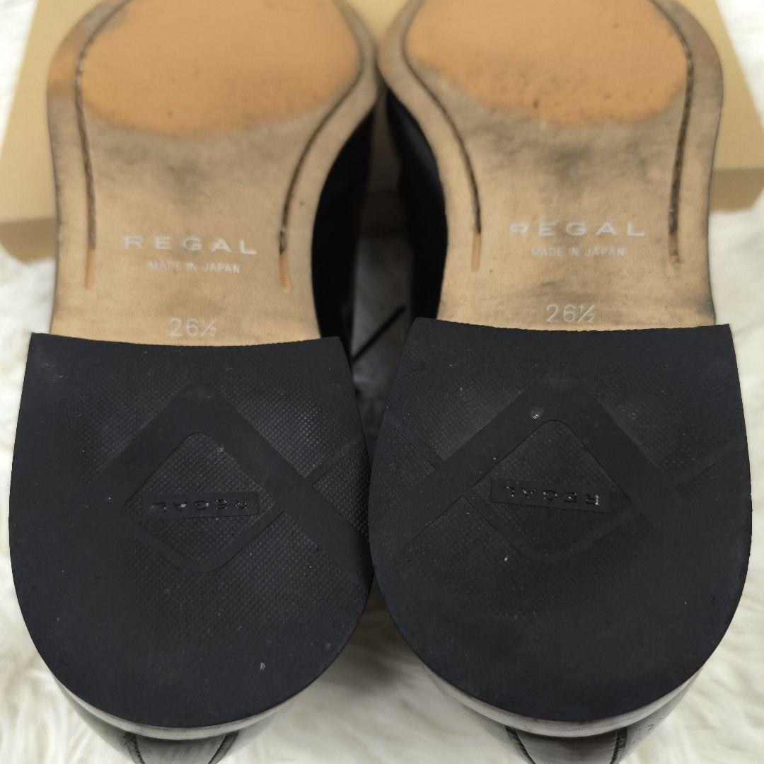 ✨美品✨ リーガル ドレスシューズ 内羽根 ストレートチップ ガラスレザー 黒