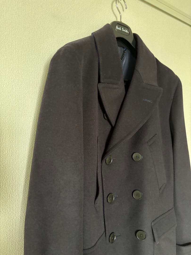 【美品】Paul Smith London ネイビーピーコート　毛100%