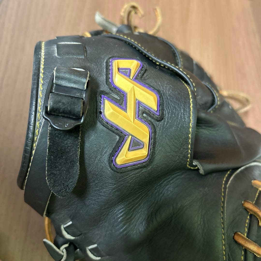 ハタケヤマキャッチャーミット硬式野球グローブ 黒