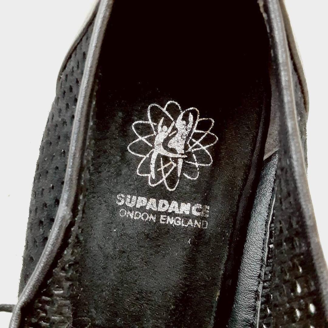 美品23.5㎝◎SUPADANCE 社交ダンスシューズ 黒 メッシュ 保存袋付き