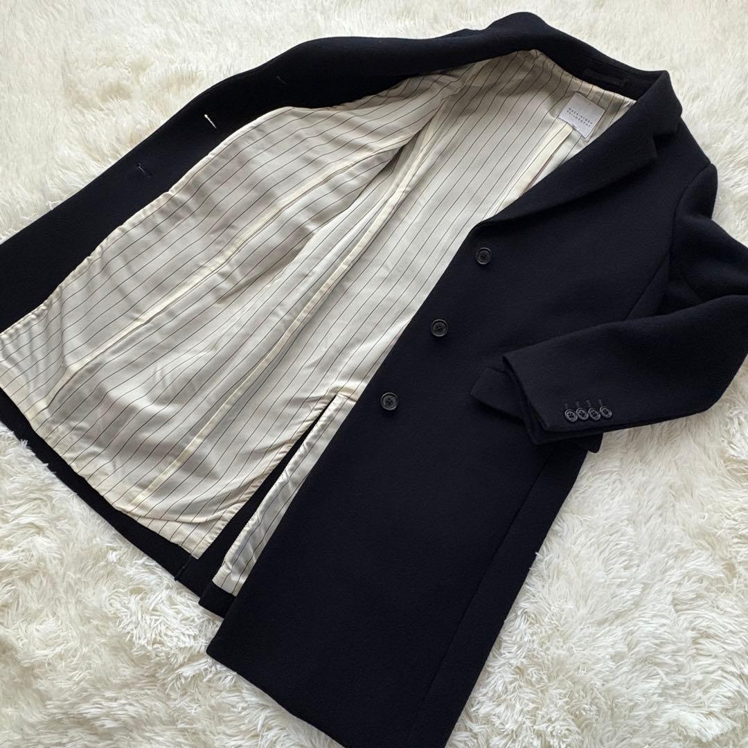 【大人気】マッキントッシュフィロソフィー☆チェスターコート ネイビー ウール M