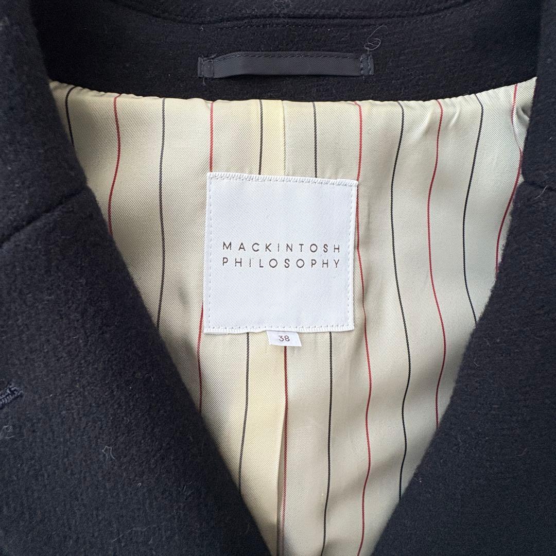 【大人気】マッキントッシュフィロソフィー☆チェスターコート ネイビー ウール M