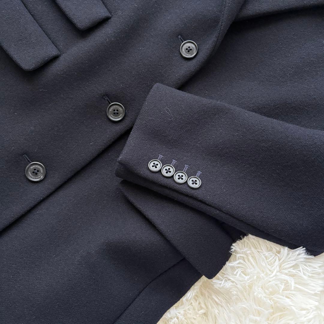 【大人気】マッキントッシュフィロソフィー☆チェスターコート ネイビー ウール M