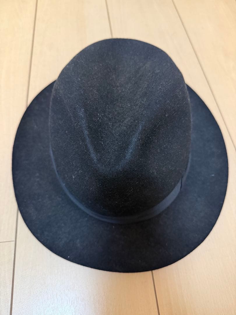 Borsalino ブラックウールハット 60cm