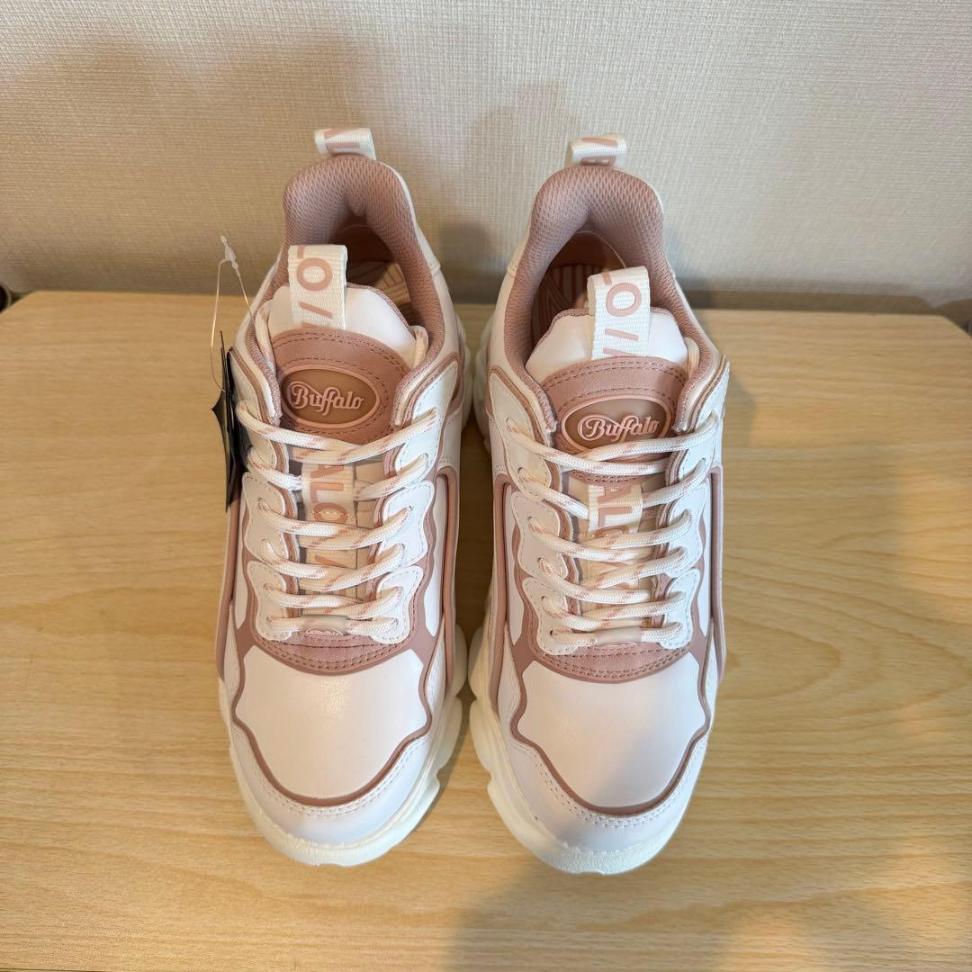 【EU39】 Buffalo 厚底 ROSE/WHITE 正規品・新品未使用