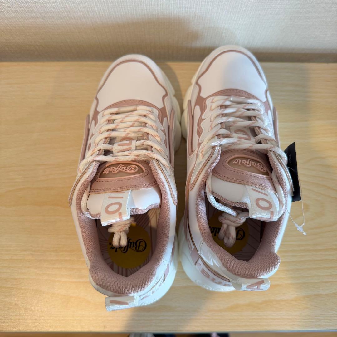 【EU39】 Buffalo 厚底 ROSE/WHITE 正規品・新品未使用