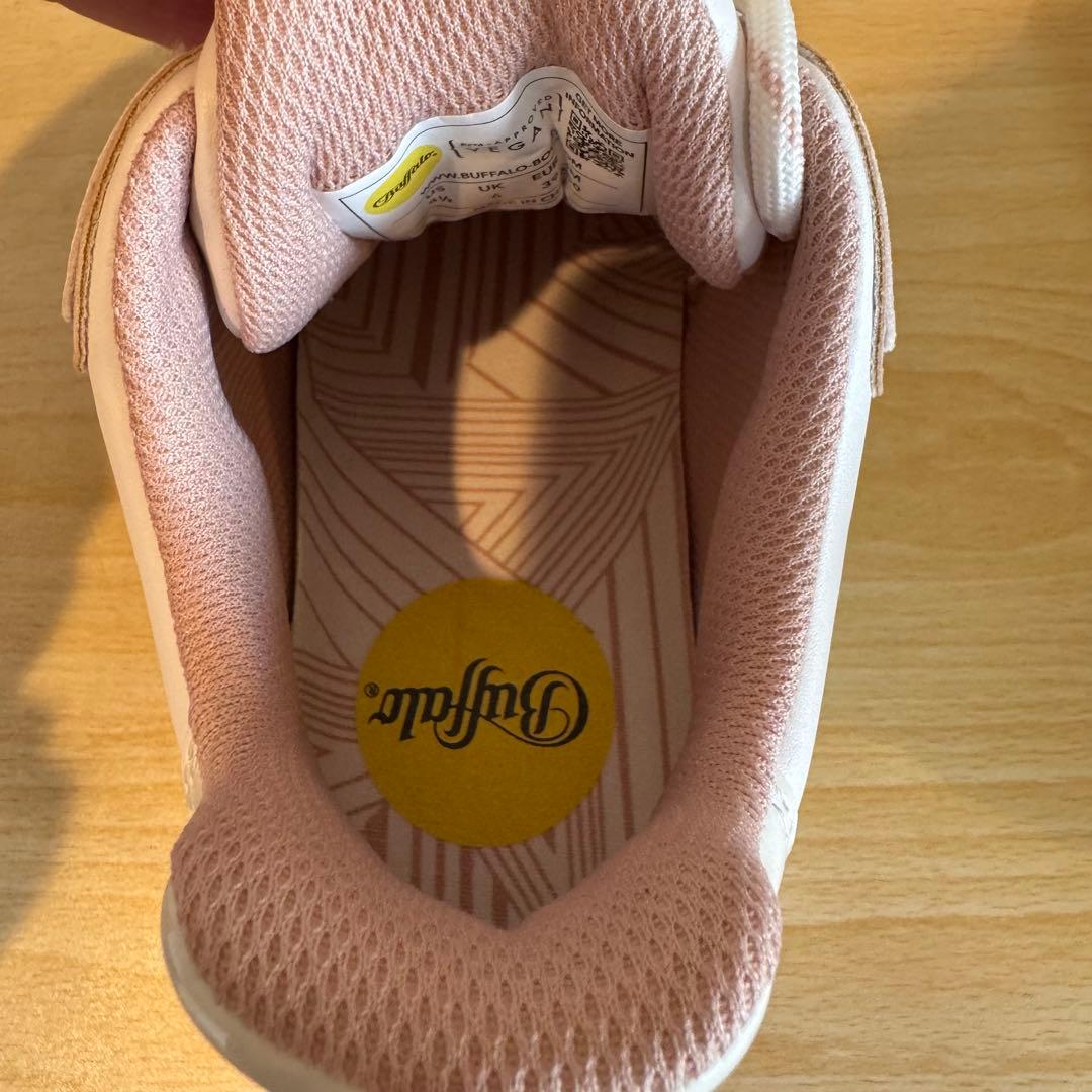 【EU39】 Buffalo 厚底 ROSE/WHITE 正規品・新品未使用