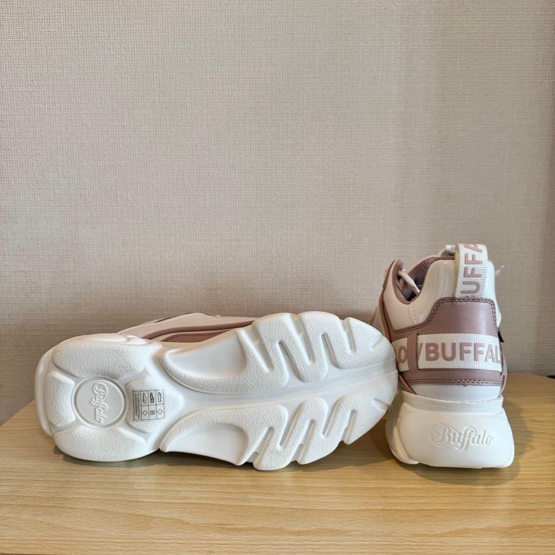 【EU39】 Buffalo 厚底 ROSE/WHITE 正規品・新品未使用