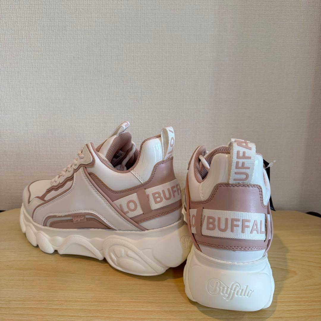 【EU39】 Buffalo 厚底 ROSE/WHITE 正規品・新品未使用