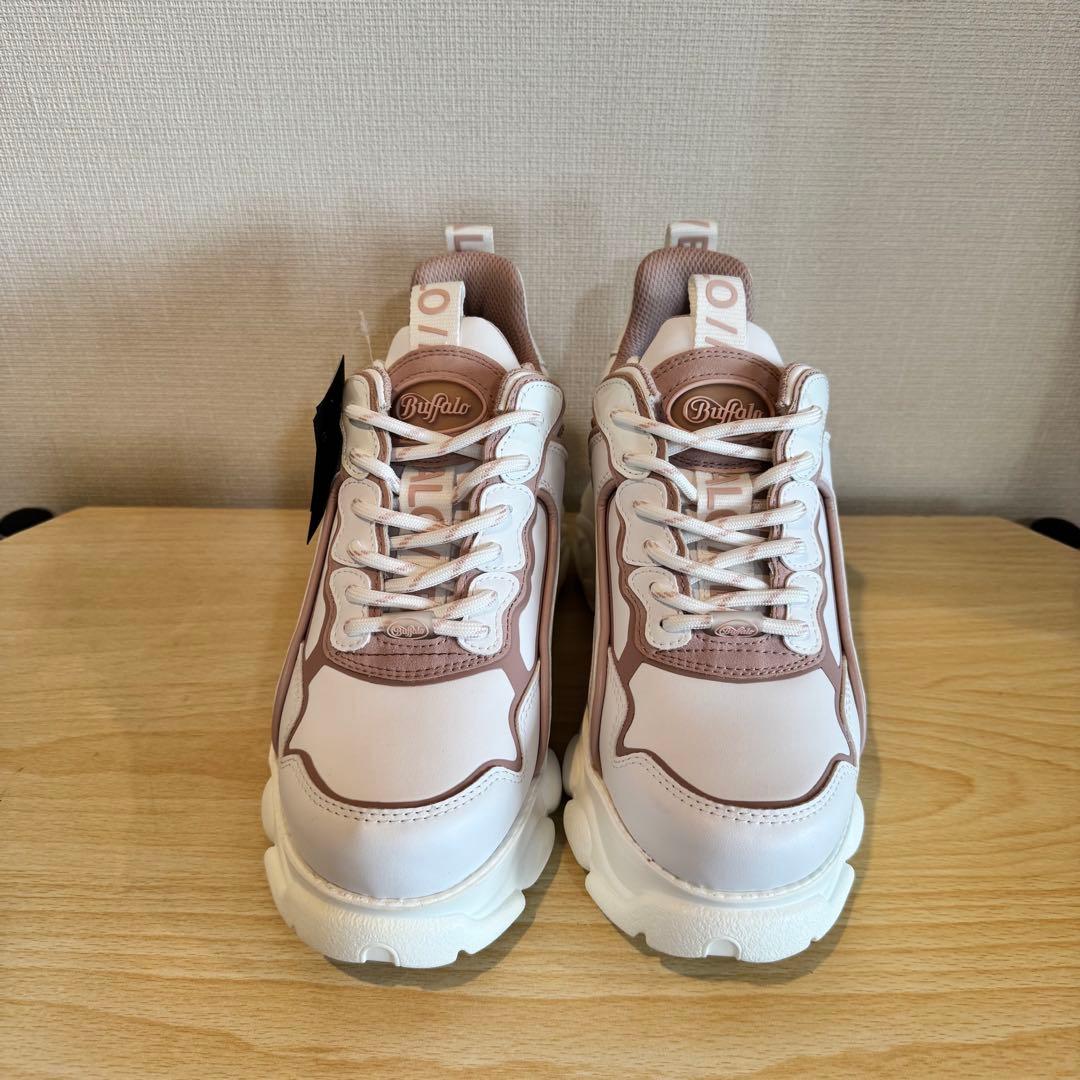 【EU39】 Buffalo 厚底 ROSE/WHITE 正規品・新品未使用