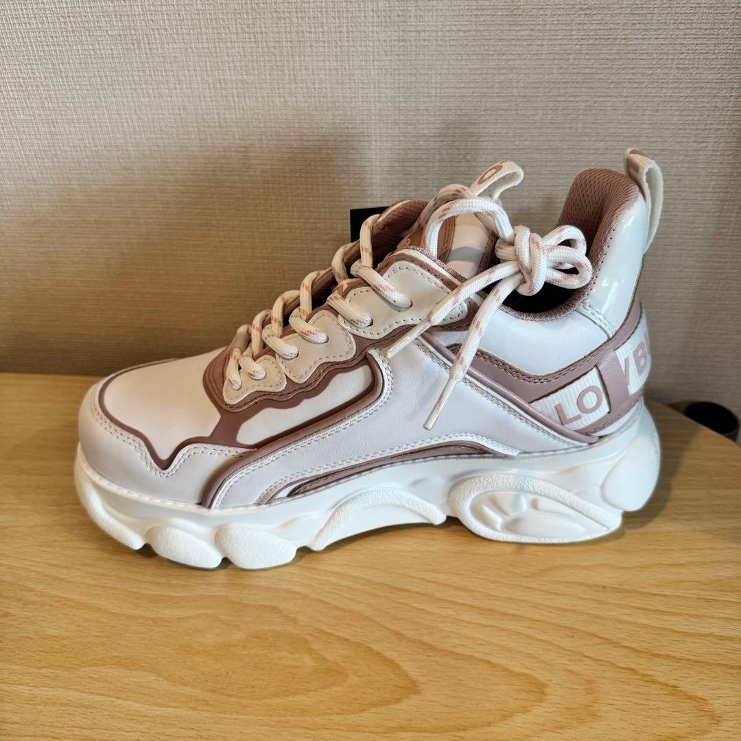 【EU39】 Buffalo 厚底 ROSE/WHITE 正規品・新品未使用