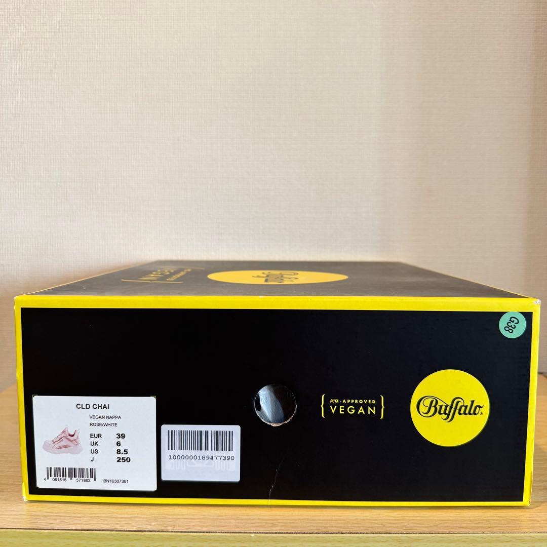 【EU39】 Buffalo 厚底 ROSE/WHITE 正規品・新品未使用