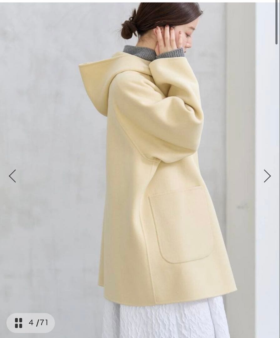 SUPER120 ダブルフェイスフードコート　サイズ36