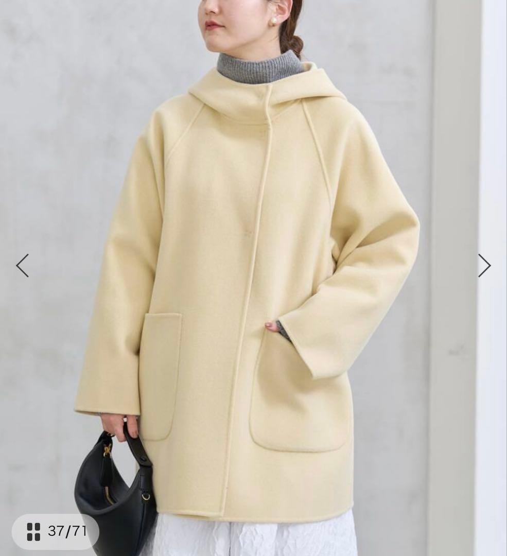 SUPER120 ダブルフェイスフードコート　サイズ36