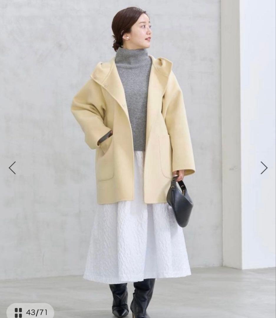 SUPER120 ダブルフェイスフードコート　サイズ36