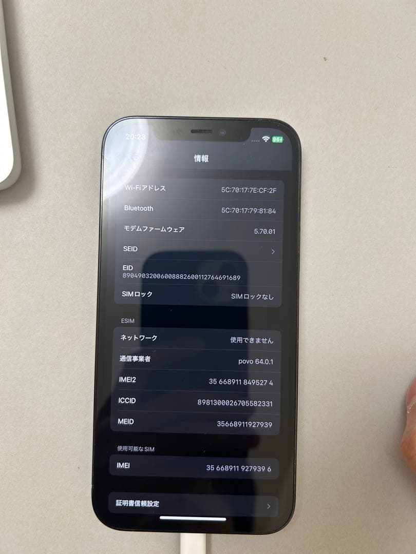 Apple iPhone 12 Pro ブルー 本体　256GB