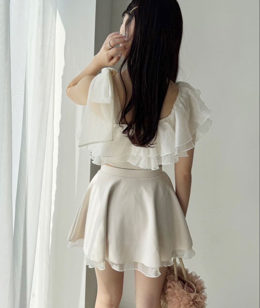 NICE CLAP swimwear/肩リボンワンショルダー/3点セット