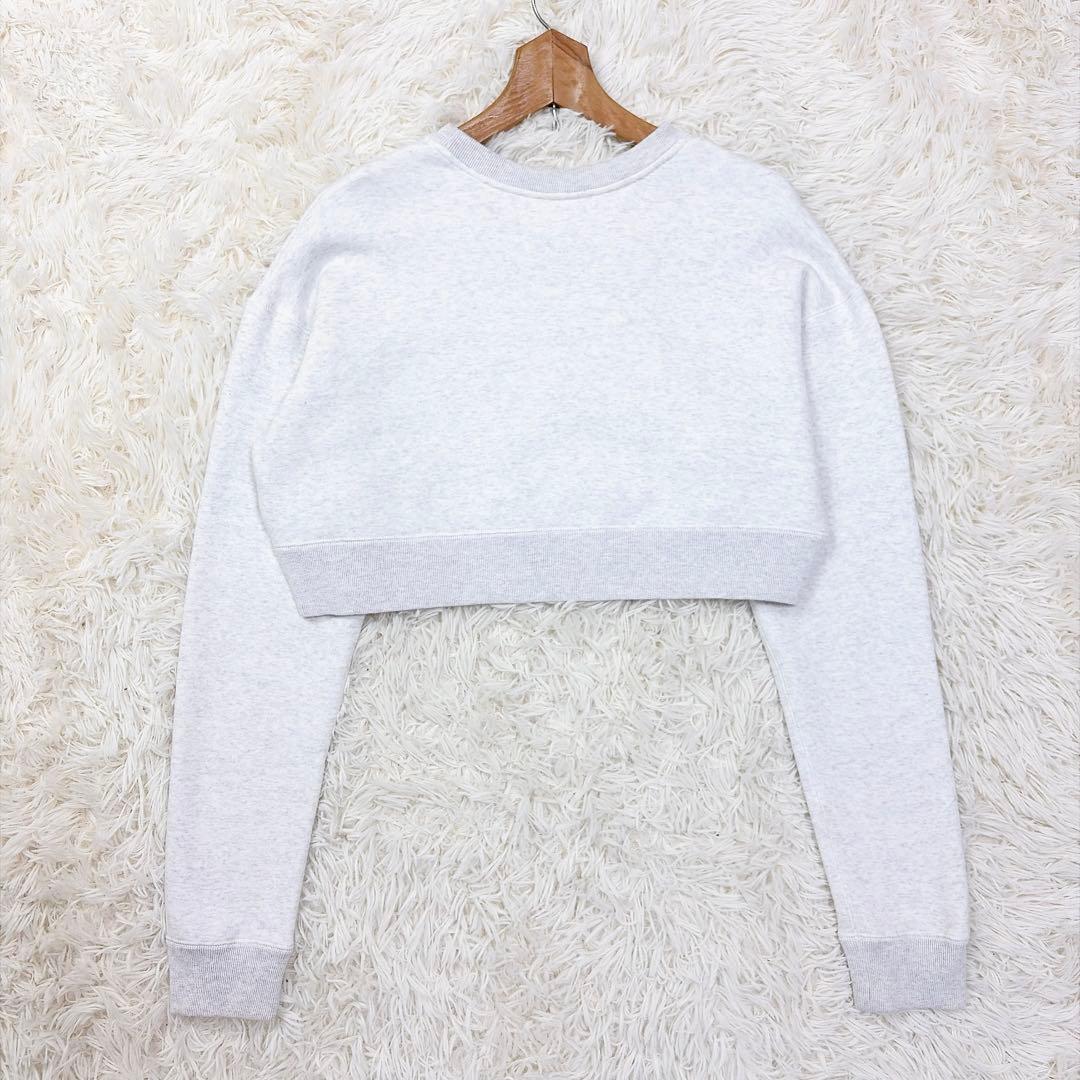 yo biotop cropped sweat shirt ホワイト