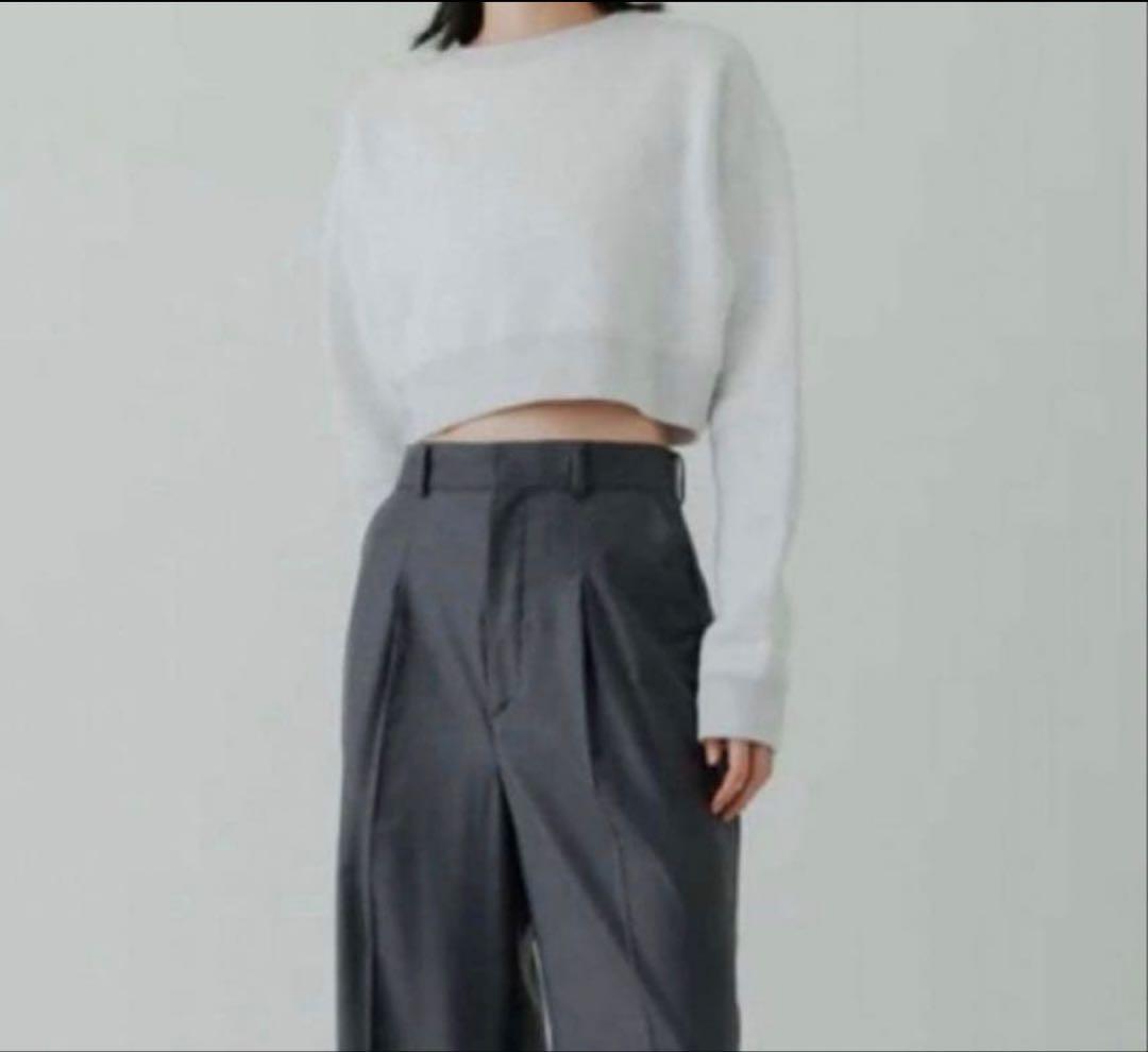 yo biotop cropped sweat shirt ホワイト