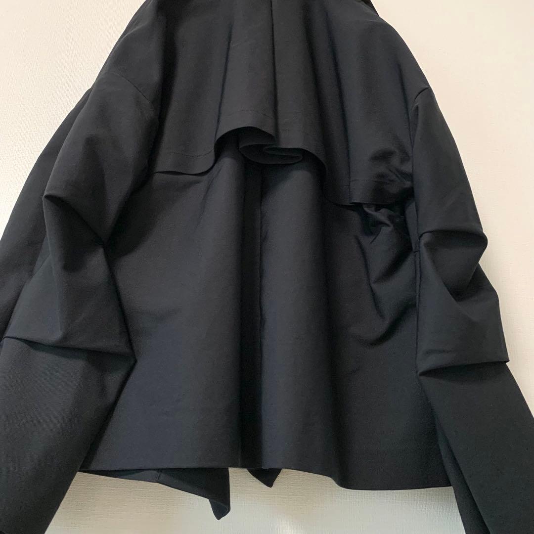 UN3D.／アンスリード　ショートオリガミトレンチコート　ブラック　Fサイズ