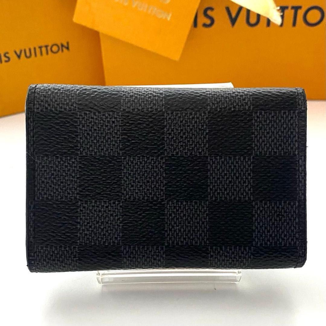 ルイ ヴィトン◎ミュルティクレ6 ダミエ グラフィット　キーケース 黒 ブラック