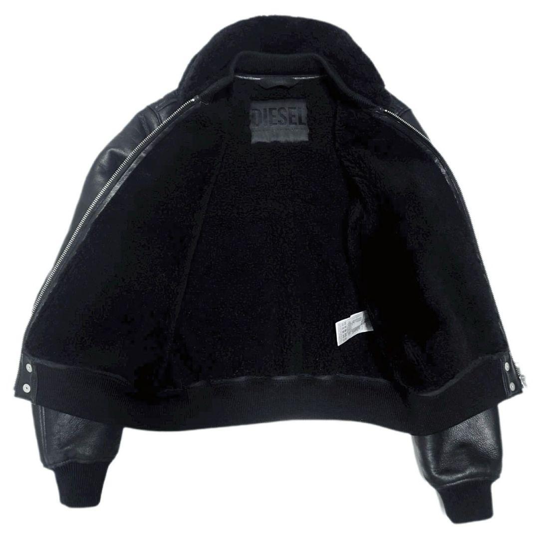 定価23万 ディーゼル 最高級ラムスキンムートンB-15型アビエイタージャケット