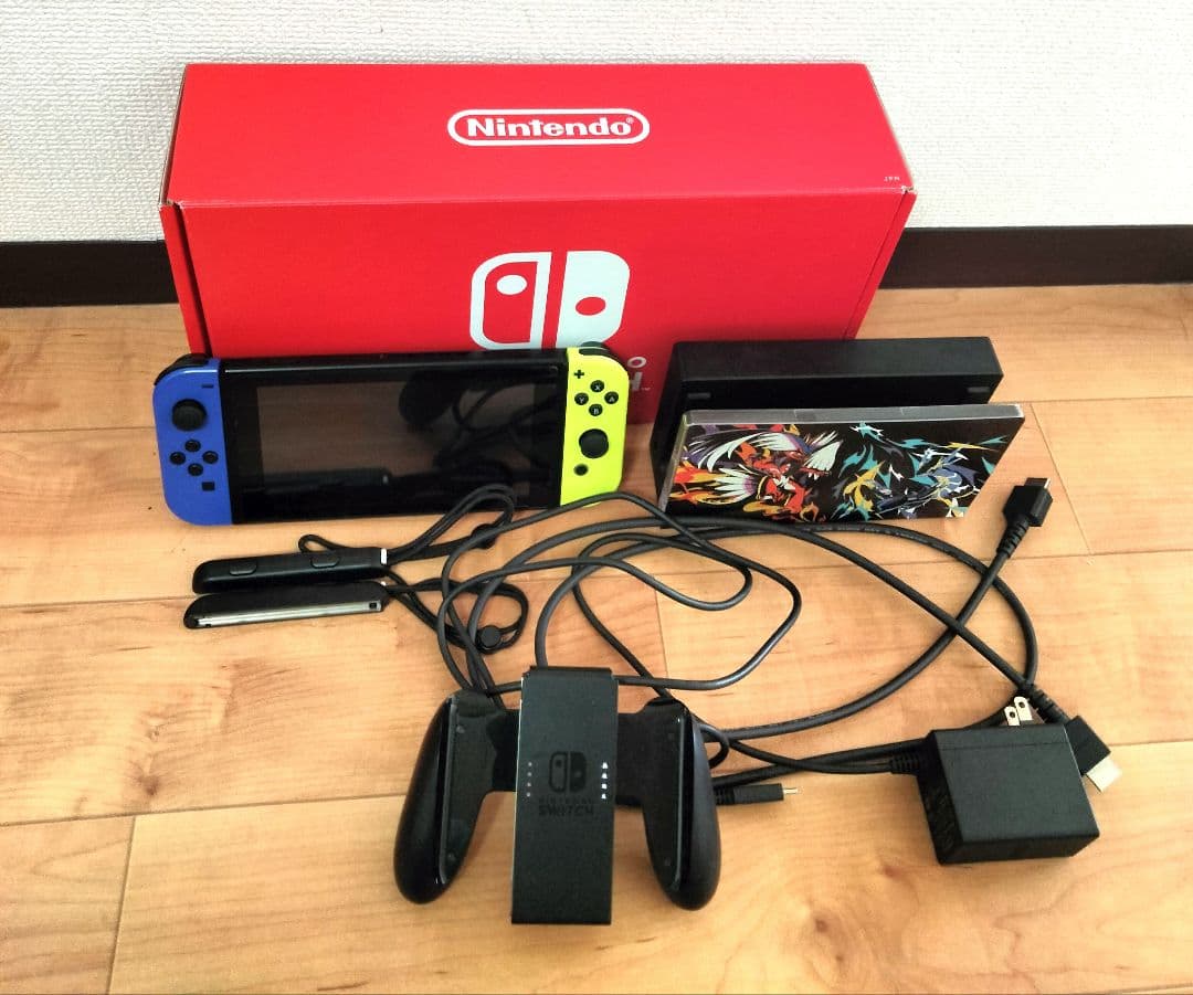 Nintendo Switch ブルー/ネオンイエロー 本体　箱付き