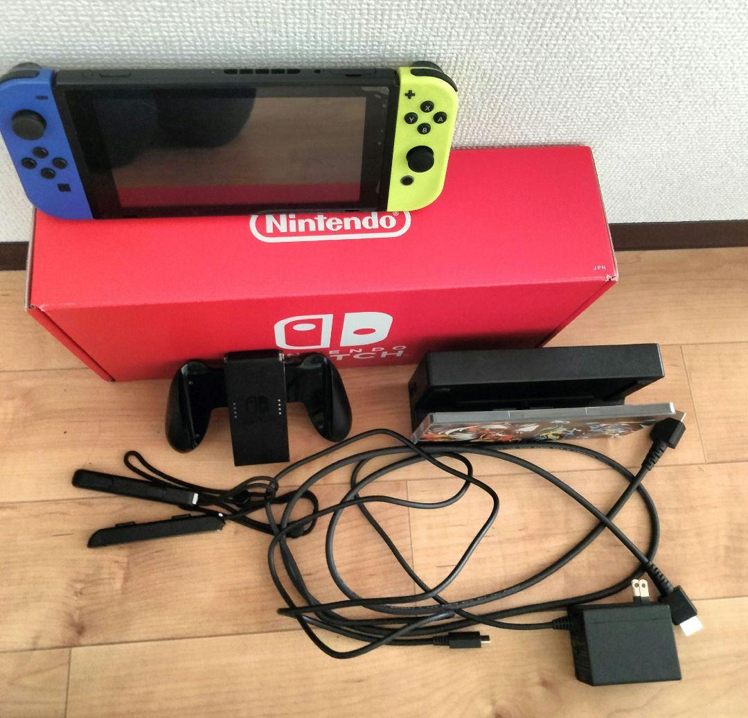 Nintendo Switch ブルー/ネオンイエロー 本体　箱付き