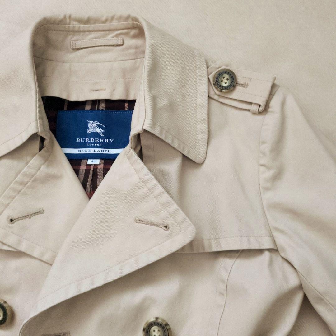 【BURBERRY】トレンチコート　ライナー付き　キナリ　40